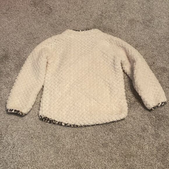 Juicy couture kids 24m baby girl Sherpa cream with leopard print trim - Picture 7 of 7